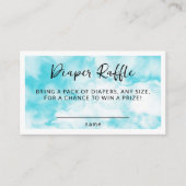 On Cloud Nine Blue Water モダン Colorベビーシャワー エンクロージャーカード (正面)