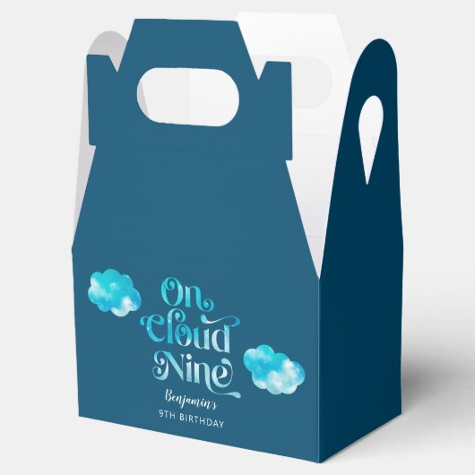 On Cloud Nine Boy 9th誕生日パーティー フェイバーボックス (オープン)