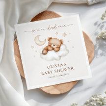 On Cloud Nine Neutral Teddy Bear Baby Shower 