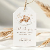 On Cloud Nine Neutral Teddy Bear Baby Shower Favor ギフトタグ