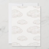 On Cloud Nine Teddy Bearジェンダーの表示パーティー 招待状 (裏面)