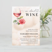 On Cloud Wineテーマハートスクリプトブライダルシャワー 招待状 (スタンド正面)
