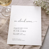 On Cloud Wine Simple Modern Bridal Shower 招待状