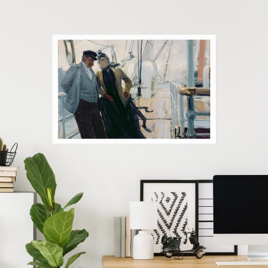 On Deck (キャンバス上の油) ポスター (ホームオフィス)