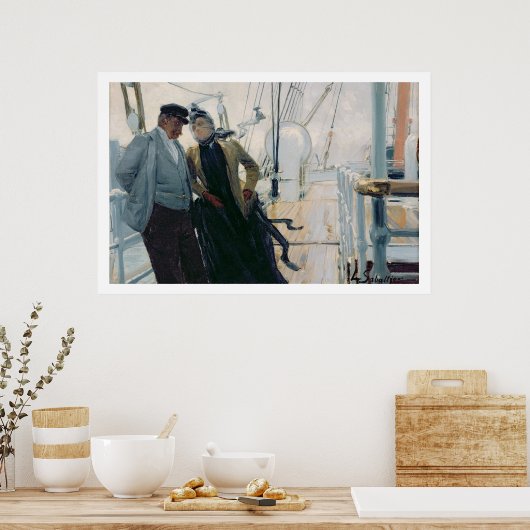 On Deck (キャンバス上の油) ポスター (キッチン)