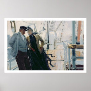 On Deck (キャンバス上の油) ポスター