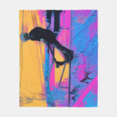 On Edge – スタントスクーターのアートワーク フリースブランケット (正面)