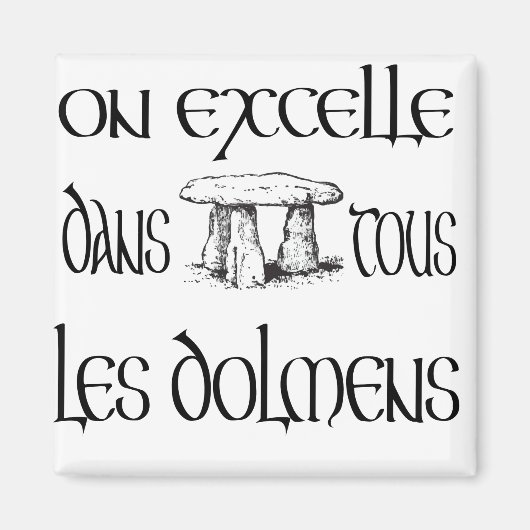 On excelle dans tous les dolmens マグネット (正面)