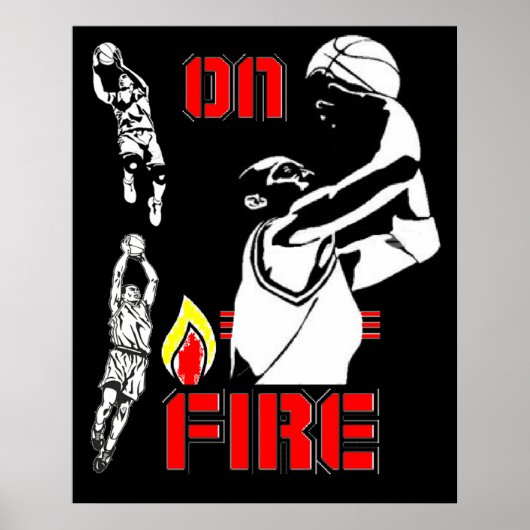 On Fire – バスケットボール – ポスター (正面)