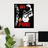 On Fire – バスケットボール – ポスター (ホームオフィス)