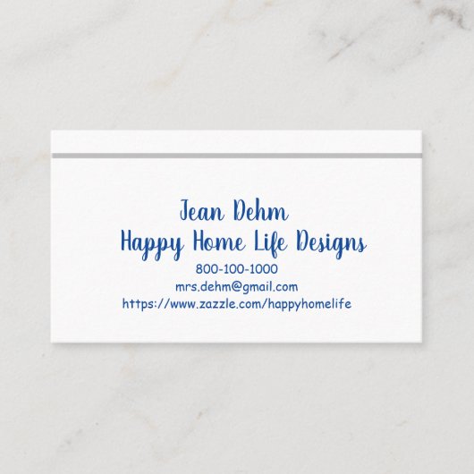 ON GRAYストライプ Business Card 名刺 (正面)