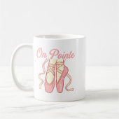 On Inte Ballet Funny Ballerina Pun Dance  コーヒーマグカップ (左)
