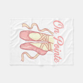 On Inte Ballet Funny Ballerina Pun Dance  フリースブランケット (正面(横))