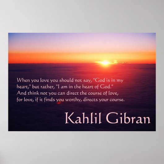 On Love - The Prophet by Kahlil Gibran ポスター (正面)
