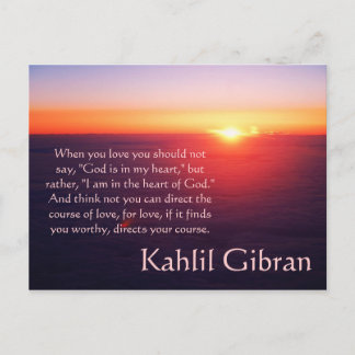 On Love - The Prophet by Kahlil Gibran ポストカード