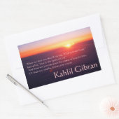 On Love - The Prophet by Kahlil Gibran 長方形シール (封筒)