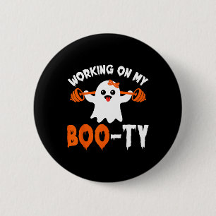 On My Boo-ty Gym Boty-Tee幽霊プンメンズウィメンズ 缶バッジ