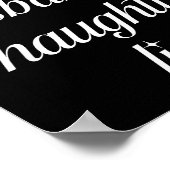 On My Husband's Naughty List Funny Husband Wife Co ポスター (角)