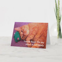 On My Mind Cat Valentine's Dayカード シーズンカード