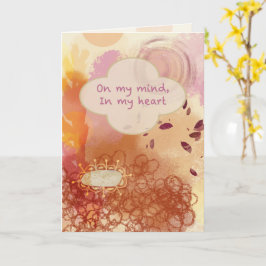 On my mind, In my heart Abstract Greeting Card カード