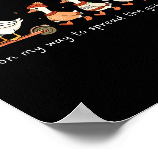 On My Way To Spread The Goosepel Funny Christian F ポスター (角)