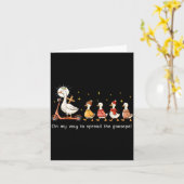 On My Way To Spread The Gospel Funny Goose Christi カード (黄色い花)