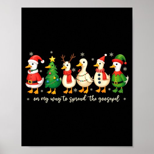 On My Way To Spread The Gospel Funny Goose Christi ポスター (正面)