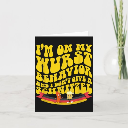 On My Wurst Behavior And I Dont Give A Schnitzel  カード (正面)