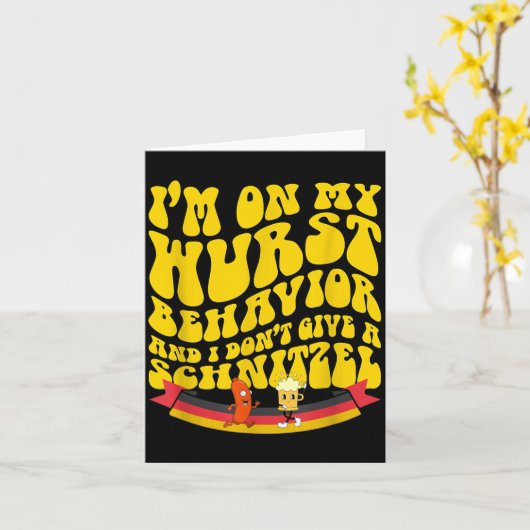 On My Wurst Behavior And I Dont Give A Schnitzel  カード (黄色い花)