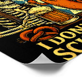 On My Wurst Behavior Funny Skeleton And Dog  ポスター (角)