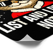 On Naughty List And I Regret Nothing Funny Cat Chr ポスター (角)