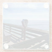 On Newport Pier, Newportビーチ,カリフォルニア ガラスコースター (裏面)