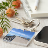 On Newport Pier, Newportビーチ，カリフォルニア キーホルダー (正面右)