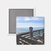 On Newport Pier, Newportビーチ，カリフォルニア マグネット (正面/裏面)