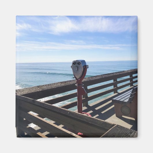 On Newport Pier, Newportビーチ，カリフォルニア マグネット (正面)