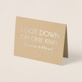 On One Knee - おもしろい Groomsman Bro Proposal 箔カード