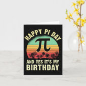 On Pi生まれ Day誕生日デコレーションHappy 14 March カード (黄色い花)