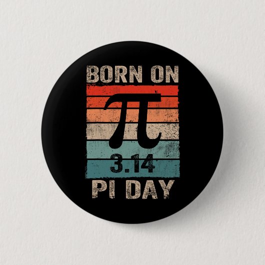On Pi 生まれ Day誕生日2025 Happy Pi Day Math Tea 缶バッジ (正面)
