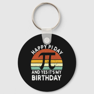 On Pi Day生まれ誕生日Happy 14 On March 14 Th Tea キーホルダー