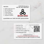 On Point Bikes Custom Design 名刺 (正面/裏面)