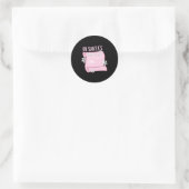 On Santa's Petty List Me Santa Christmas Design Lo ラウンドシール (バッグ)