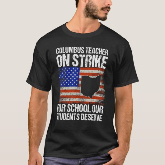 On Strike Columbus Ohio School先生ヴィンテージUs Tシャツ (正面)