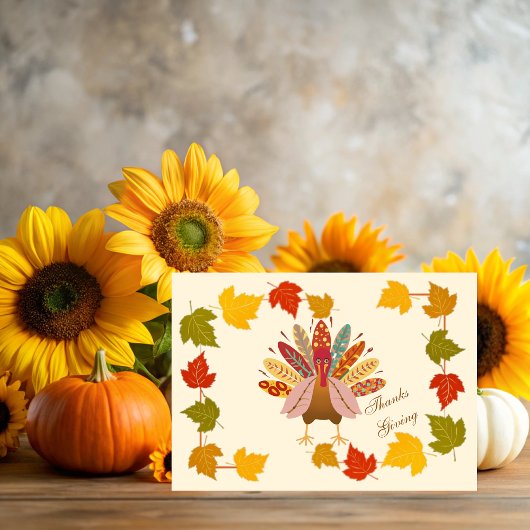 On Thanksgiving we wish you love カード