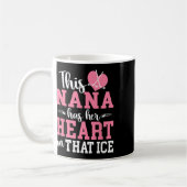On That Ice Hockey Nana Grandma Ice Hockey Player  コーヒーマグカップ (左)