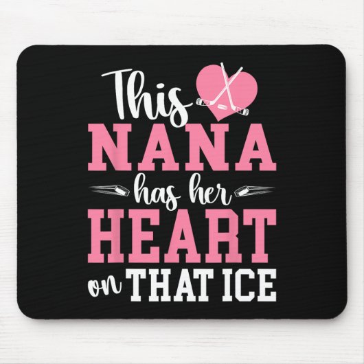 On That Ice Hockey Nana Grandma Ice Hockey Player  マウスパッド (正面)
