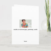 On The Ball Hot Guy Greetings Card カード (裏面)