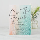 On The Beach Summer tropical  wedding 招待状 (スタンド正面)