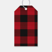 On The Edge Buffalo Black and Red Plaid ID602 ギフトタグ (裏面)
