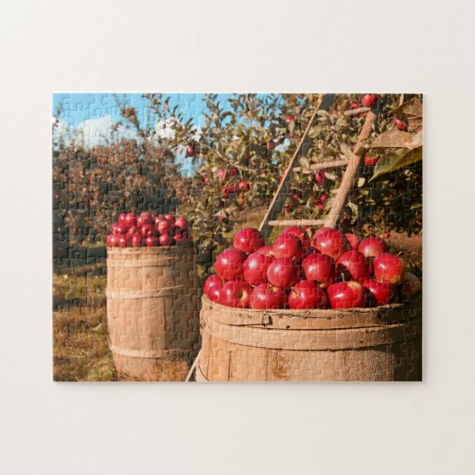 On the Farm Apple Orchard Trees Country side Photo ジグソーパズル (横)