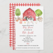 On the Farm Baby Shawer（農場でのベビーシャワー） 招待状 (正面/裏面)